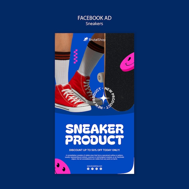 Sneakers Template Design – Free Download