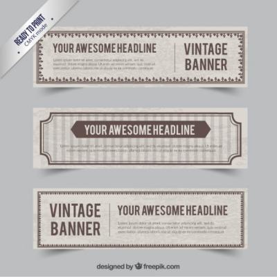 Vintage Banners Collection – Free Download