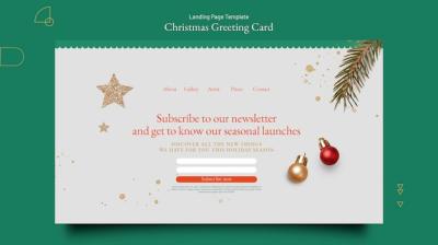 Flat Design Christmas Greetings Template – Free Download