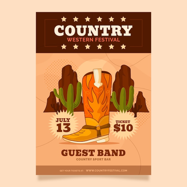 Country Music Poster Template – Free Download