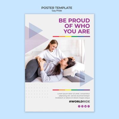 Gay Pride Poster Template for Free Download