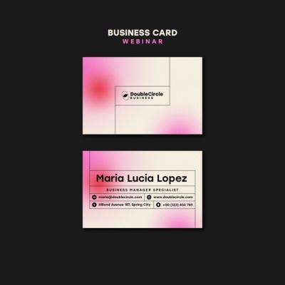 Webinar Conference Business Card Template – Free Download