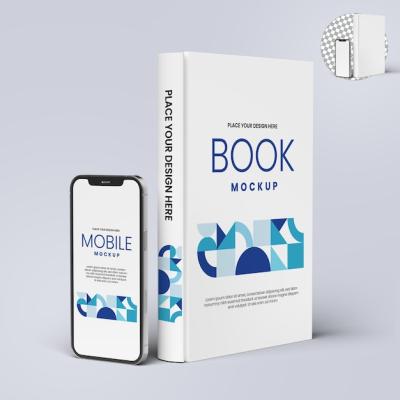 Book and Smartphone Mockup for eBook Presentations – Free Download