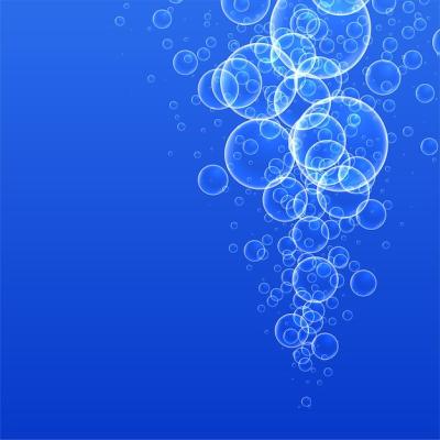 Floating Water Bubbles on Blue Background – Free Stock Photo for Download