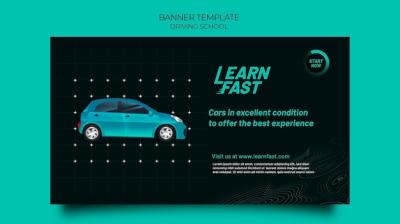 Driving School Banner Template – Free Download