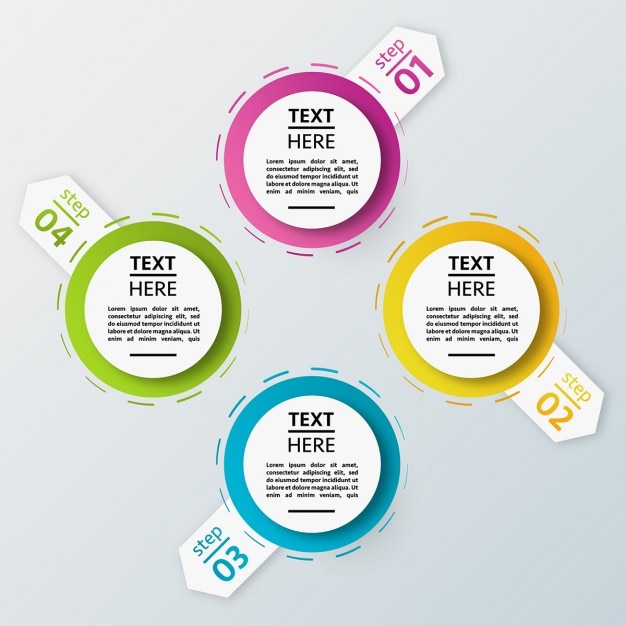 Four Circular Shape Options for Infographics – Download Free Stock Photo