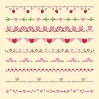 Hand Drawn Hearts Border and Frame – Free Download