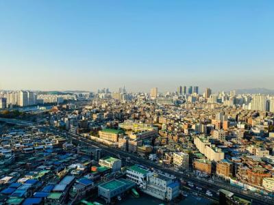 High Angle View of City Buildings Against Clear Sky – Free Stock Photo for Download