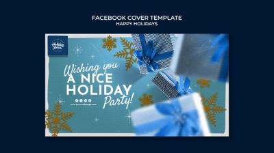 Happy Holidays Celebration Facebook Cover – Free Download