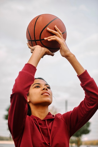 Black American Woman Playing Basketball – Free Stock Photo, Download Free