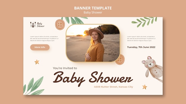 Baby Shower Banner Template Design – Free to Download