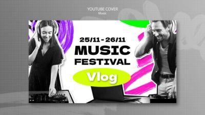 Flat Design Music Festival Template – Free to Download