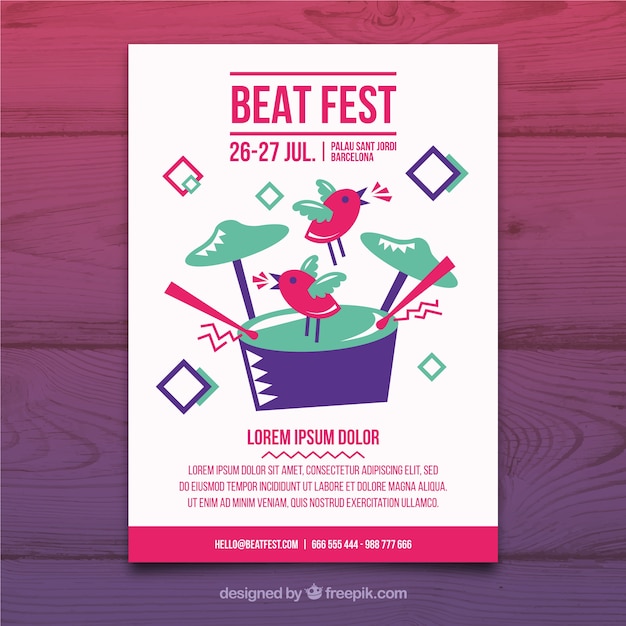 Music Party Poster Template – Free Download