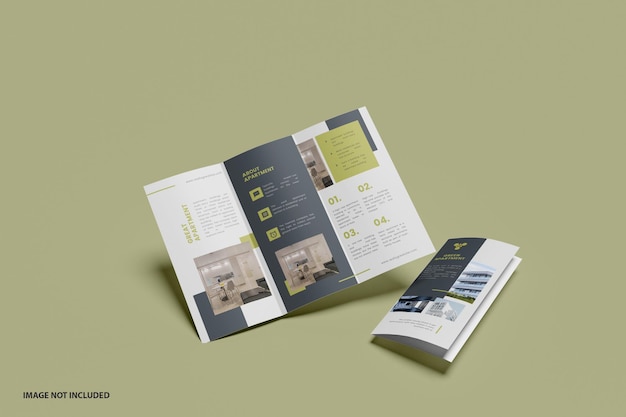 Realistic Trifold Brochure Mockup – Free Download