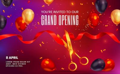 Cartoon Grand Opening Background – Free Stock Photo for Download