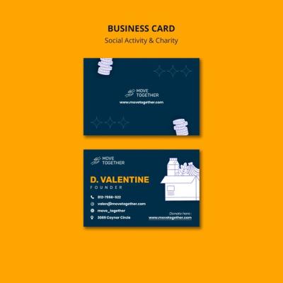 Social Activity Business Card – Free Download