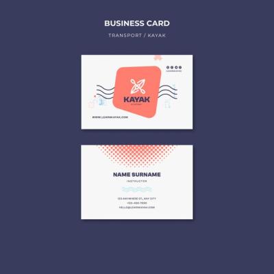 Kayak Transport Business Card Design – Free Download