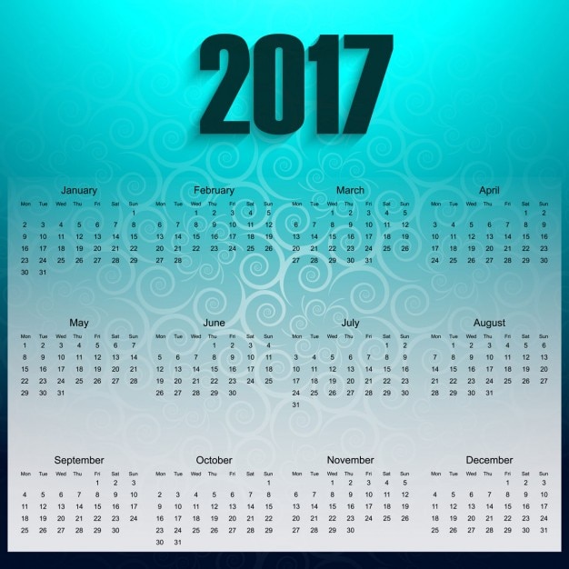 Ornamental 2017 Calendar – Free to Download