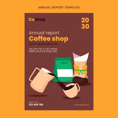 Minimal Coffee Shop Annual Report – Free Download