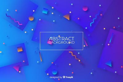 3D Geometric Shapes Background – Free Download for Stunning Vector Templates