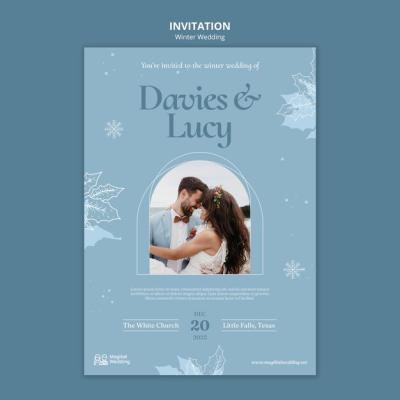 Flat Design Wedding Template – Free Download, Free Stock Photo