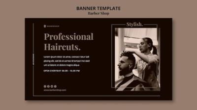 Barber Shop Horizontal Banner – Free Download