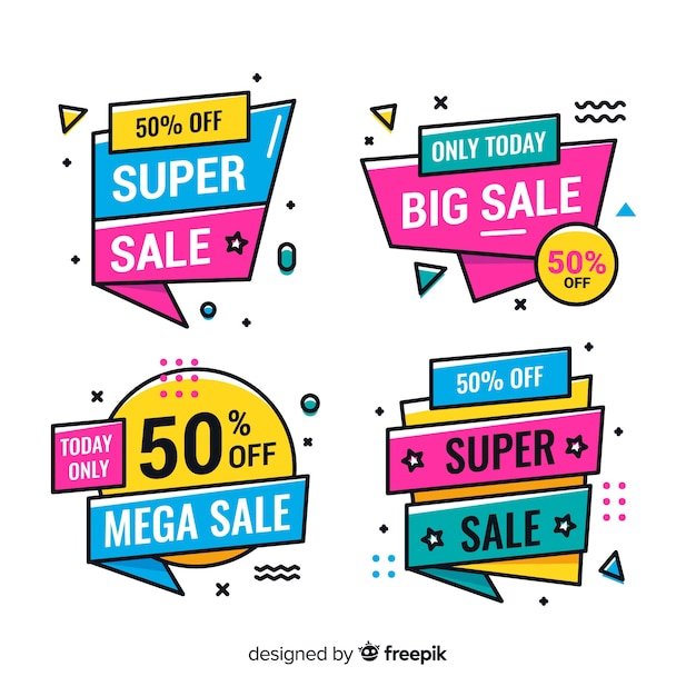 Memphis Style Sale Banners – Free Download