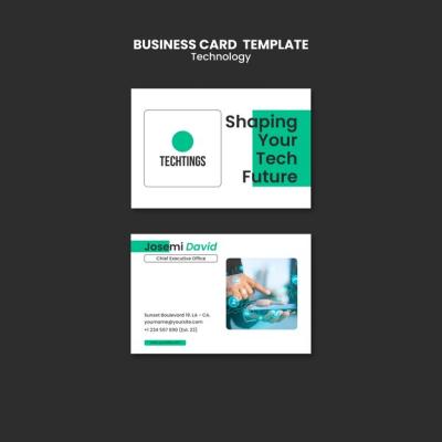 Technological Innovation Concept Business Card – Free Stock Photo for Download