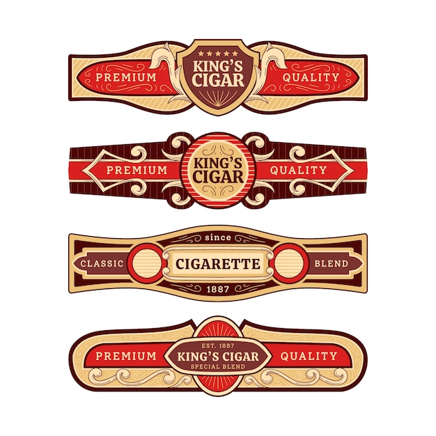 Hand Drawn Cigar Label Collection – Download Free Stock Photos