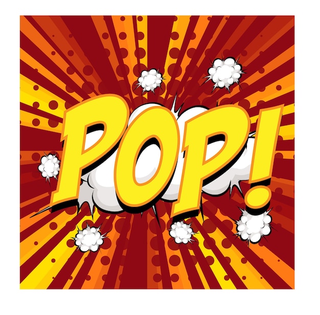 POP Wording Comic Speech Bubble on Burst – Free Download