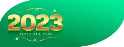 New Year Greeting Banner with 2023 Lettering Vector Illustration – Free Download