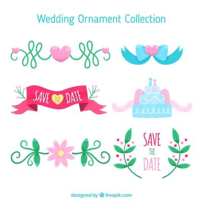 Colorful Hand Drawn Wedding Ornaments – Free Stock Photos, Download Free