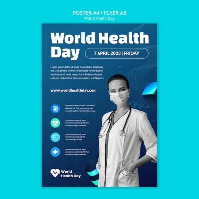 Gradient World Health Day Poster Template – Free Download