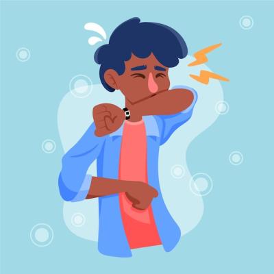 Coughing Person Illustration – Free Stock Photo for Download