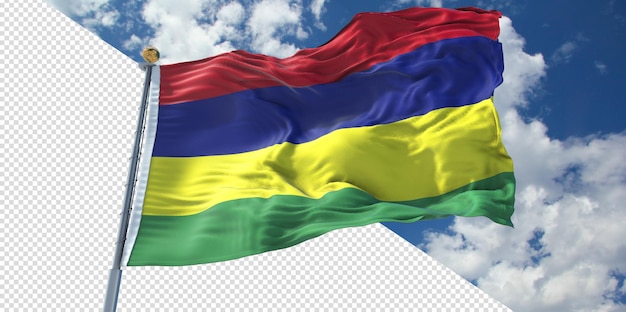 Realistic 3D Renders of the Mauritius Flag – Free Stock Photo for Download