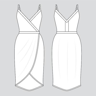 Hand Drawn Dress Outline Illustration – Free Download