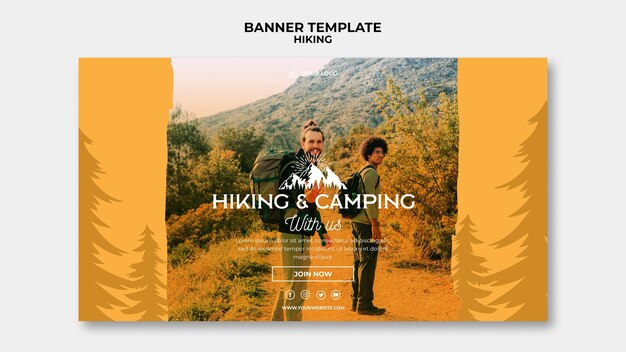 Hike Concept Banner Template – Free Download