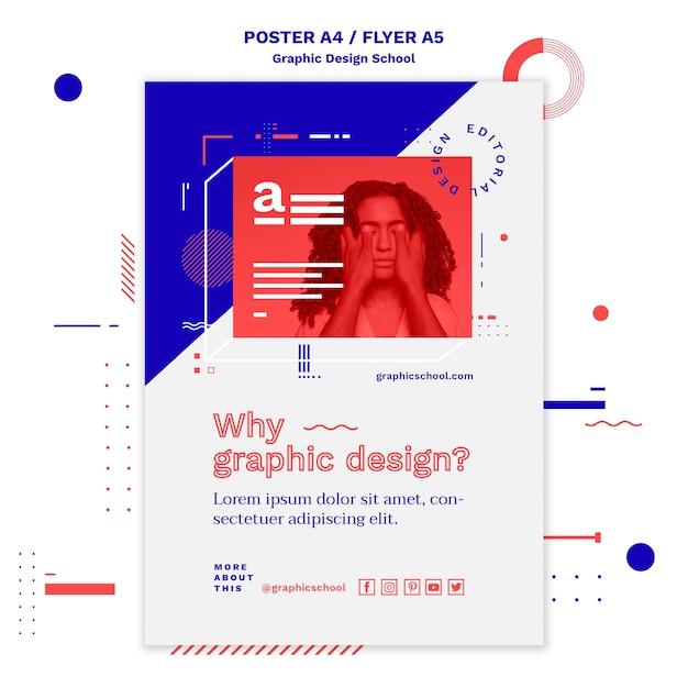 Graphic Design School Concept Poster Template – Free Download