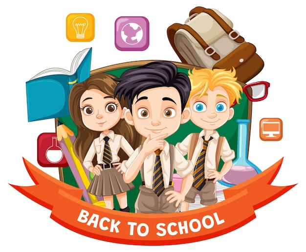 Back to School Kids Illustration – Free Download