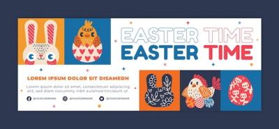 Flat Easter Social Media Cover Template – Free Download