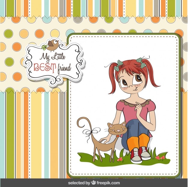 Scrapbook Style Best Friend Card – Free Download