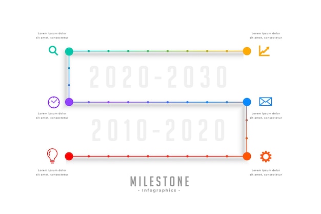 Line Style Infographic Milestone Path Layout for Growth – Free Download