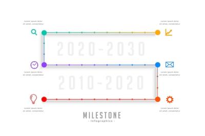 Line Style Infographic Milestone Path Layout for Growth – Free Download