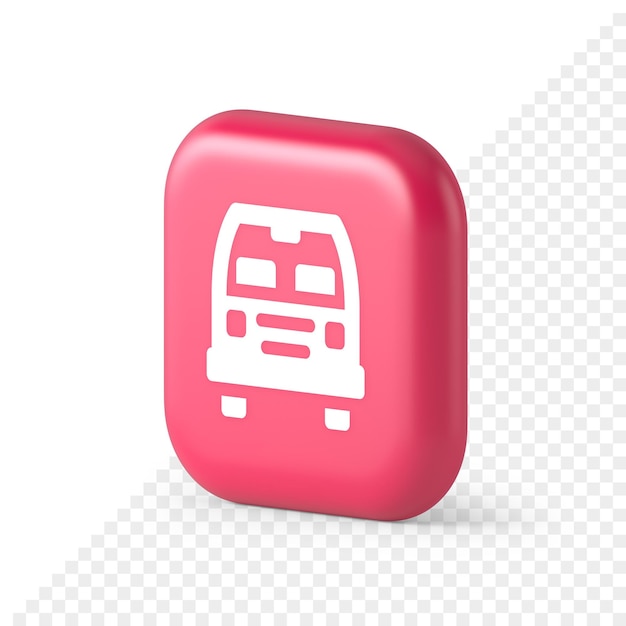 Realistic Isometric Icon of Bus Transportation for City Transfers – Free Download