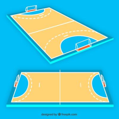 Handball Field in Perspective – Free Stock Photo for Download