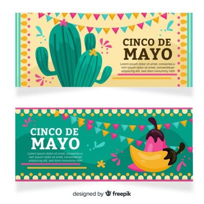 Flat Cinco de Mayo Banners – Download Free Stock Photo