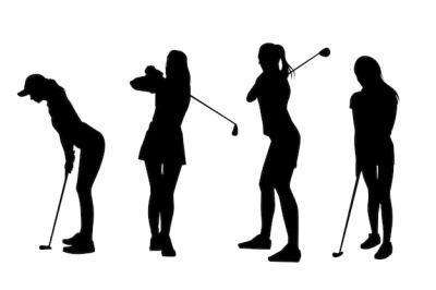 Collection of Flat Golfer Silhouettes – Free to Download