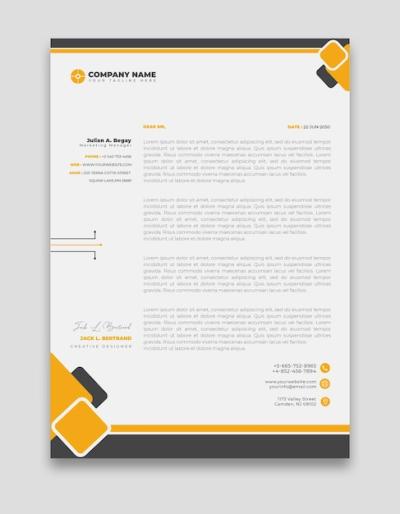 Modern Business and Corporate Letterhead Template – Free to Download