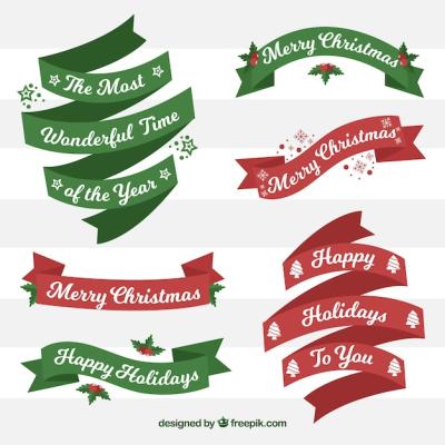 Various Vintage Decorative Christmas Ribbons – Free Stock Photo, Download for Free