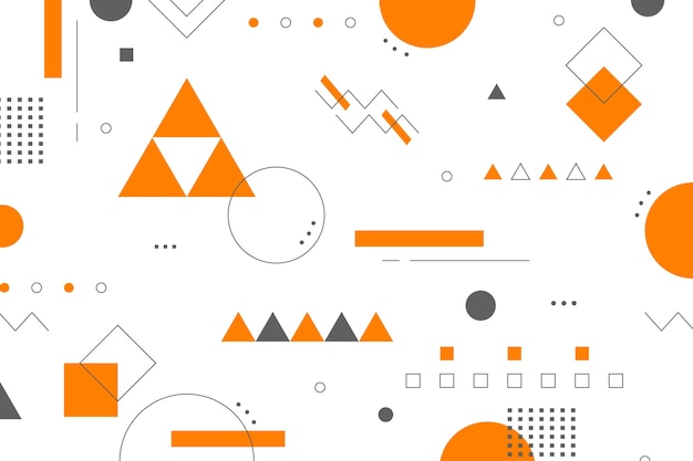 Flat Geometric Shapes Background – Free Download